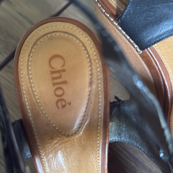 Chloe Wedge in Black and Brown - Picture 4 of 6